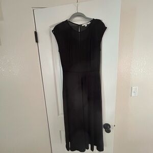 Boden Black Maxi Dress with Mesh Neckline